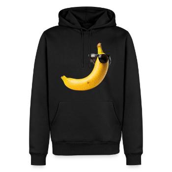 Lunettes de soleil banane drôle - Sweat à capuche Premium bio Homme - noir - Devant - Nico (187cm)