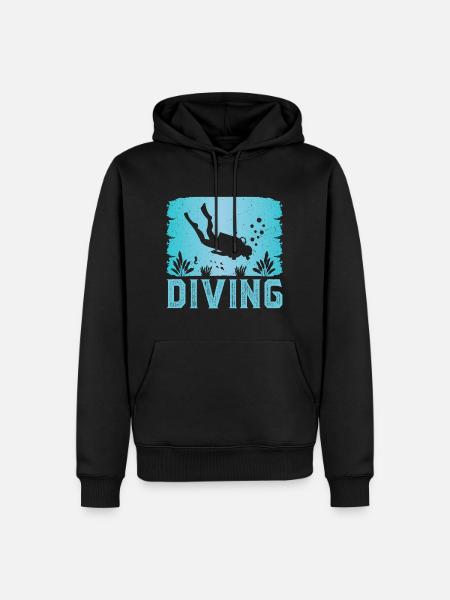 Diving - Men’s Premium Organic Hoodie - black
