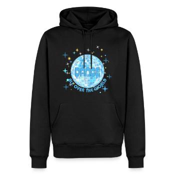 Dansez dans le monde entier - Sweat à capuche Premium bio Homme - noir - Devant - Nico (187cm)