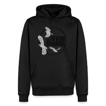 Die kämpfenden Spatzen 3 - Männer Premium Bio Hoodie - Schwarz - Vorne - Nico (187cm)