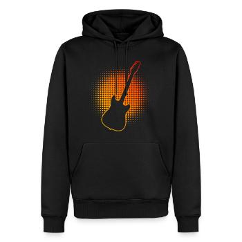 Guitare Femmes Guitariste Guitariste Guitare - Sweat à capuche Premium bio Homme - noir - Devant - Nico (187cm)
