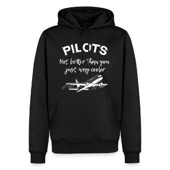 Pilots Not Better Than You - Men’s Premium Organic Hoodie - black - Front - Nico (187cm)