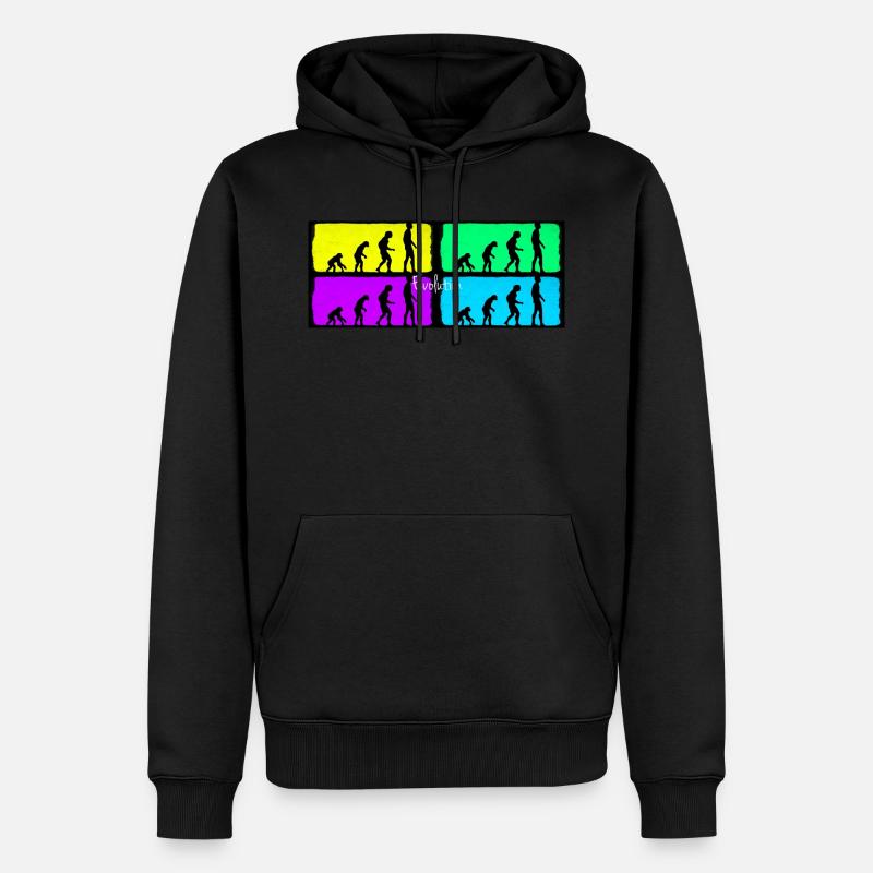évolution - Sweat à capuche Premium bio Homme - noir