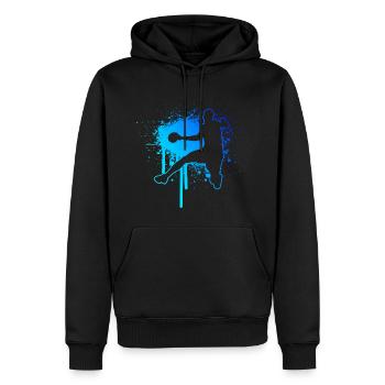 Handball Féminin Handball Handball Hommes - Sweat à capuche Premium bio Homme - noir - Devant - Nico (187cm)