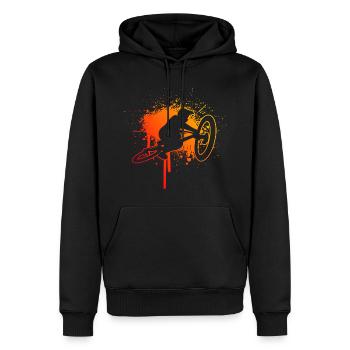 Mountainbiker Radfahren MTB Radfahrer Radsport - Männer Premium Bio Hoodie - Schwarz - Vorne - Nico (187cm)