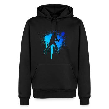 Badminton Joueur De Squash Badminton Badminton Hommes - Sweat à capuche Premium bio Homme - noir - Devant - Nico (187cm)