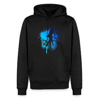 Bici da strada Ciclismo su strada Uomini Bici da strada Bici da strada Bici da strada - Felpa con cappuccio ecologica premium da uomo - nero - Fronte - Nico (187cm)