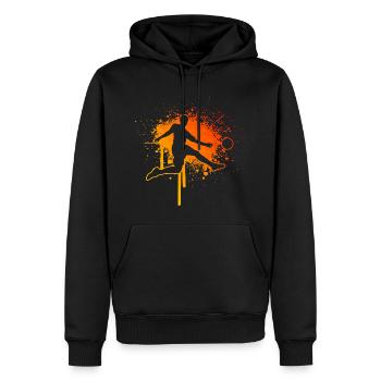 Fussball Fussballspielen Fussballspieler Herren - Männer Premium Bio Hoodie - Schwarz - Vorne - Nico (187cm)