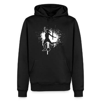 Fussballspielen Fussballer Damen Fussballspieler - Männer Premium Bio Hoodie - Schwarz - Vorne - Nico (187cm)