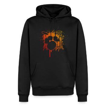 Percussionniste Hommes Batteur Batteur - Sweat à capuche Premium bio Homme - noir - Devant - Nico (187cm)