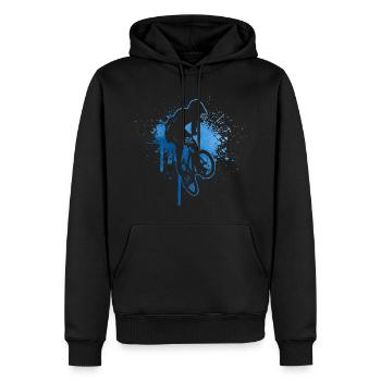 bmx jungen Herren Bike bmx Radfahren Damen - Männer Premium Bio Hoodie - Schwarz - Vorne - Nico (187cm)