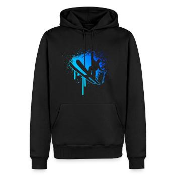 Damen Ski Jumping Herren Slopestyle Ski Freestyle - Männer Premium Bio Hoodie - Schwarz - Vorne - Nico (187cm)