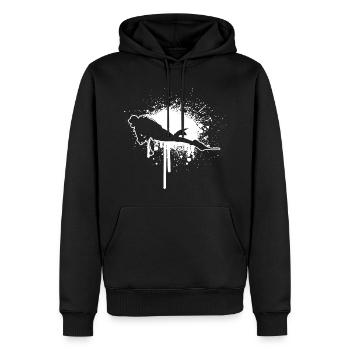 Plongée libre Plongeur Plongeur Plongée - Sweat à capuche Premium bio Homme - noir - Devant - Nico (187cm)