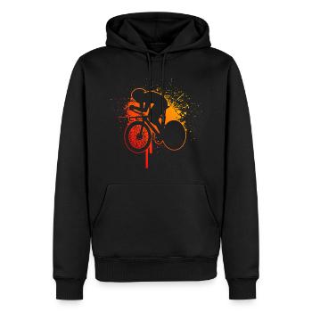 Road Bike Women's Road Bike Road Cyclist Road Cyclist - Men’s Premium Organic Hoodie - black - Front - Nico (187cm)