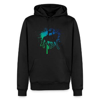 Balanceübungen Herren Körperbeherrschung - Männer Premium Bio Hoodie - Schwarz - Vorne - Nico (187cm)