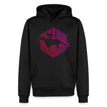 Reiten Equestrian Damen Jagdreiten Rennreiten - Männer Premium Bio Hoodie - Schwarz - Vorne - Nico (187cm)