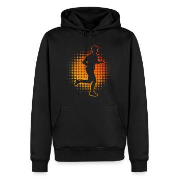 Jogging Runner Marathon Laufen Running - Sweat à capuche Premium bio Homme - noir - Devant - Nico (187cm)