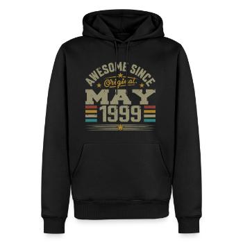 Vintage Mai 1999 Mai 1999 né en Mai 1999 Original - Sweat à capuche Premium bio Homme - noir - Devant - Nico (187cm)