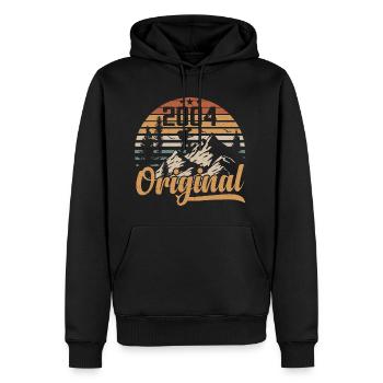 Original 2004 Retro 2004 Vintage 2004 Anniversaire - Sweat à capuche Premium bio Homme - noir - Devant - Nico (187cm)