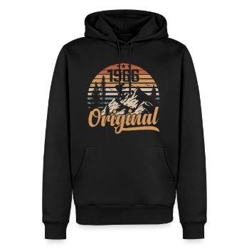 Original 1966 Retro 1966 Vintage 1966 Anniversaire - Sweat à capuche Premium bio Homme - noir - Devant - Nico (187cm)