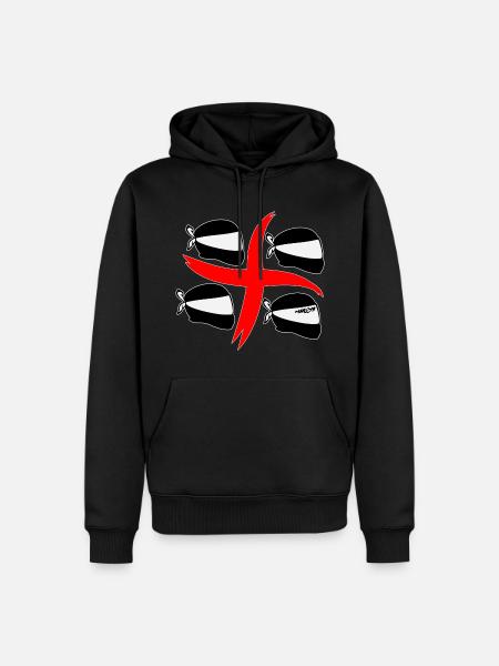 4 Mori Moto GP - Felpa con cappuccio ecologica premium da uomo - nero