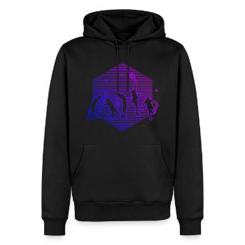 Tennis spielen Tennisspielen Tennis Herren - Männer Premium Bio Hoodie - Schwarz - Vorne - Nico (187cm)