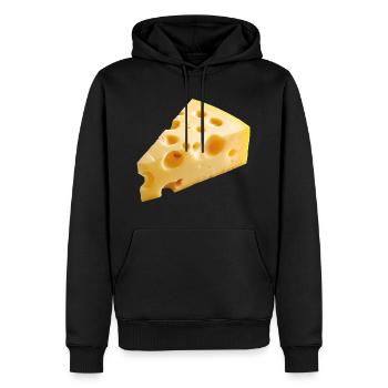 Fromage - Sweat à capuche Premium bio Homme - noir - Devant - Nico (187cm)