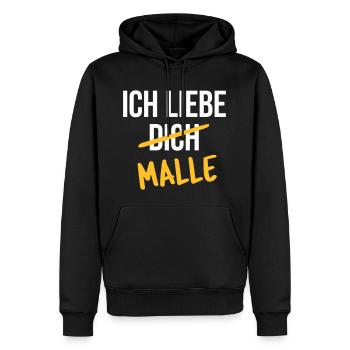 ICH LIEBE MALLE - Männer Premium Bio Hoodie - Schwarz - Vorne - Nico (187cm)