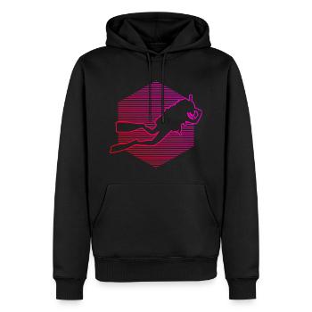 Free Dive Divers Scuba Diving Diving - Men’s Premium Organic Hoodie - black - Front - Nico (187cm)