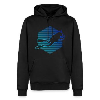 Diver Femmes Plongée Sous-marine Plongée libre Plongée libre - Sweat à capuche Premium bio Homme - noir - Devant - Nico (187cm)