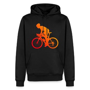 Rennrad Rennradfahrer Rennradfahren Damen - Männer Premium Bio Hoodie - Schwarz - Vorne - Nico (187cm)