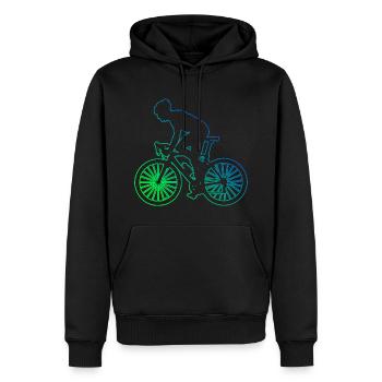 Vélo de route féminin Cyclisme de route Cyclisme de route - Sweat à capuche Premium bio Homme - noir - Devant - Nico (187cm)