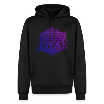 Raquette Sports Raquette Femme Paddle Paddle - Sweat à capuche Premium bio Homme - noir - Devant - Nico (187cm)