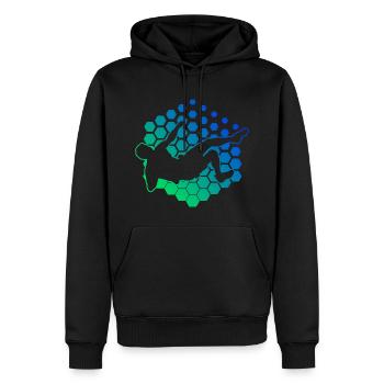 Escalade Bloc Grimpeur Hommes Escalade de bloc - Sweat à capuche Premium bio Homme - noir - Devant - Nico (187cm)