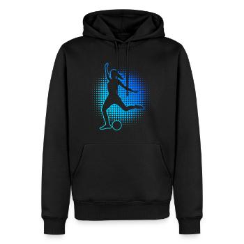 Fussballspielen Herren Fussballspieler Fussballer - Männer Premium Bio Hoodie - Schwarz - Vorne - Nico (187cm)