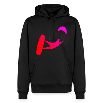Kitesurf Kitesurfer Homme Kite Kitesurf - Sweat à capuche Premium bio Homme - noir - Devant - Nico (187cm)