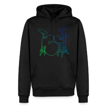 Women's Percussionist Men's Drummer Drumming - Men’s Premium Organic Hoodie - black - Front - Nico (187cm)