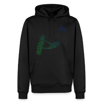Kiting Kitesurfer Men Kite Women Kitesurfing - Men’s Premium Organic Hoodie - black - Front - Nico (187cm)