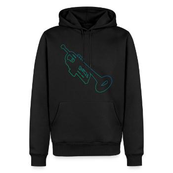 Herren Damen Trompeter Trompete Trumpet Jazz Tromp - Männer Premium Bio Hoodie - Schwarz - Vorne - Nico (187cm)