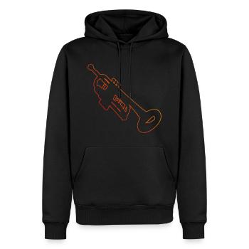 Trompettiste Trompettiste Trompettiste Trompette - Sweat à capuche Premium bio Homme - noir - Devant - Nico (187cm)