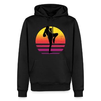 Damen Thaiboxer Thaibox Thaiboxen Muay Thai - Männer Premium Bio Hoodie - Schwarz - Vorne - Nico (187cm)