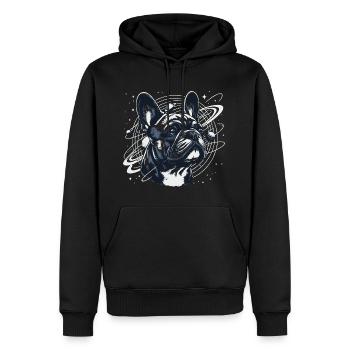Frenchi in Space 3 - Men’s Premium Organic Hoodie - black - Front - Nico (187cm)
