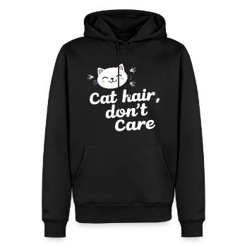 Lustiges Katzenliebhaber Design - Männer Premium Bio Hoodie - Schwarz - Vorne - Nico (187cm)