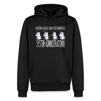 SYSTEM-ADMIN - Toll - Männer Premium Bio Hoodie - Schwarz - Vorne - Nico (187cm)