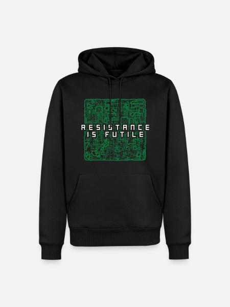 Star Trek La Nouvelle Génération Resistance Quota - Sweat à capuche Premium bio Homme - noir