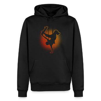 Skateboarders Hommes Femmes Skater Skateboard - Sweat à capuche Premium bio Homme - noir - Devant - Nico (187cm)