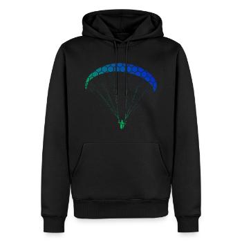 Paragliding Women Paragliding Men Paragliding - Men’s Premium Organic Hoodie - black - Front - Nico (187cm)