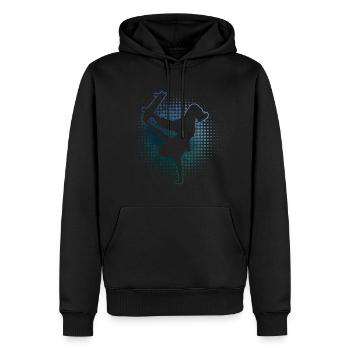 Skateboarder Homme Patinage Skateboard - Sweat à capuche Premium bio Homme - noir - Devant - Nico (187cm)