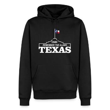 Texas - Sweat à capuche Premium bio Homme - noir - Devant - Nico (187cm)