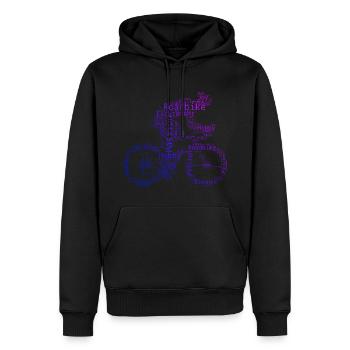 Vélo de route Vélo de route Vélo de route Vélo de route - Sweat à capuche Premium bio Homme - noir - Devant - Nico (187cm)